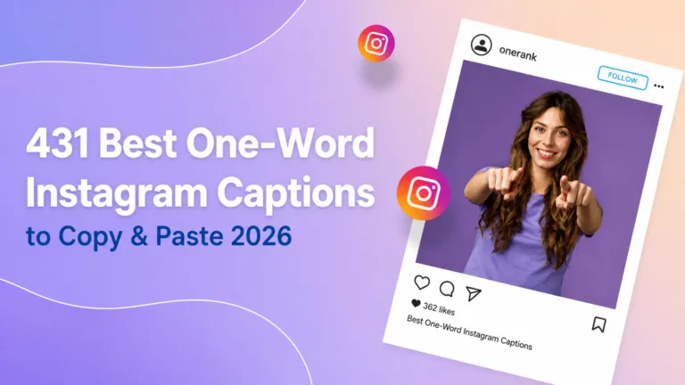 One Word Captions for Instagram