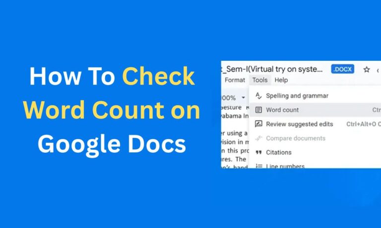 how to check word count on google docs