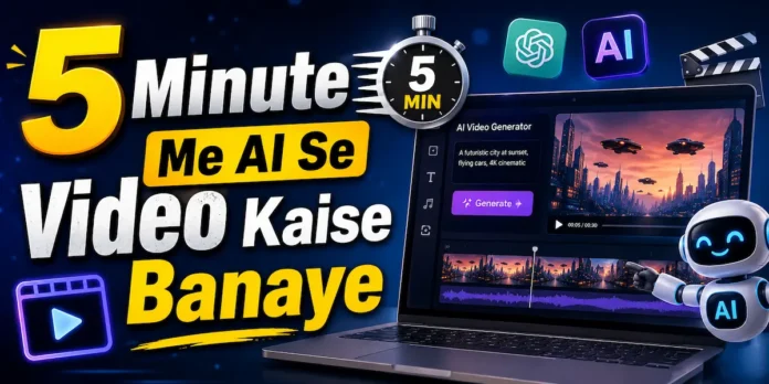5 Minute Me AI Se Video Kaise Banaye AI Se Video Kaise Banaye